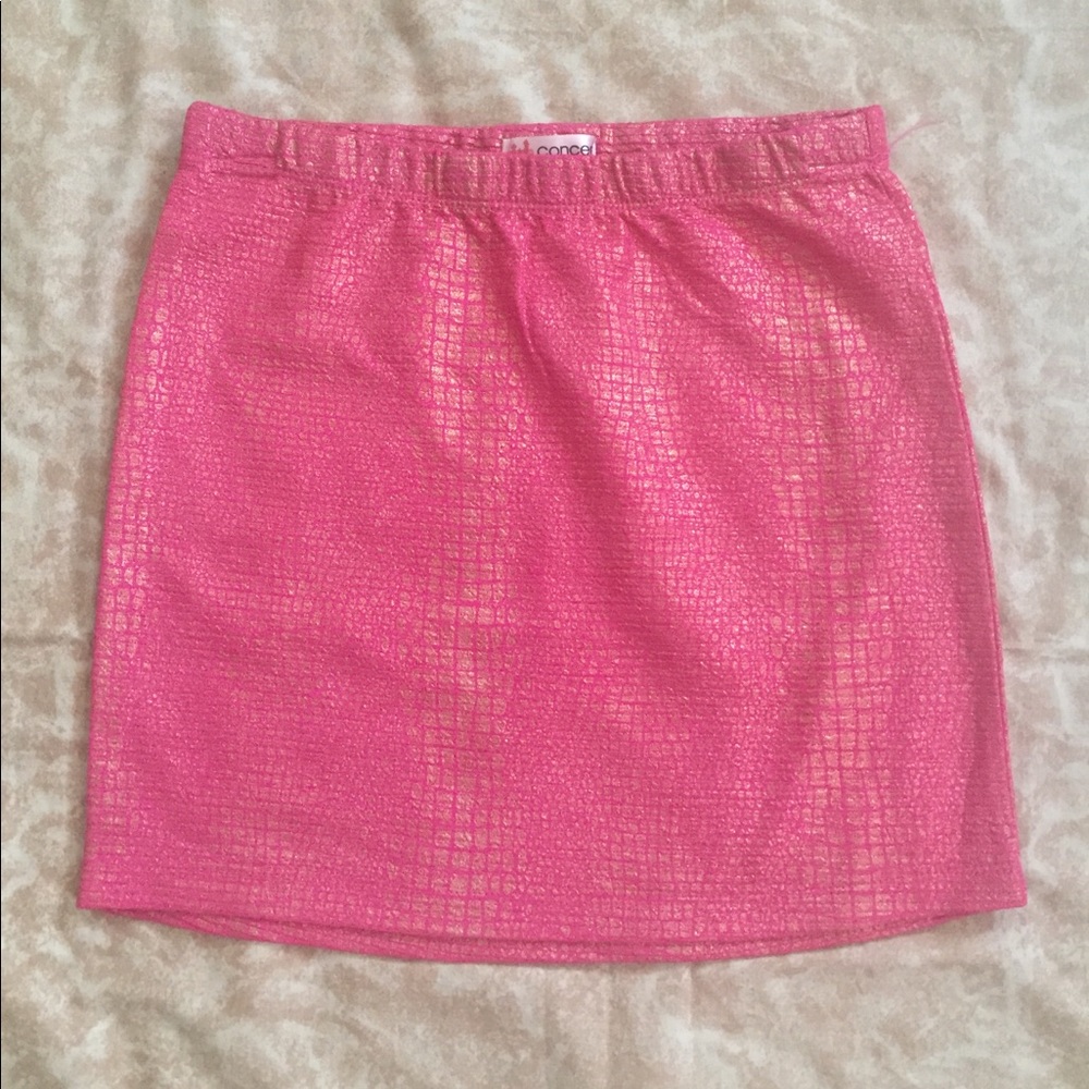Animal Print with Metallic Skirt, Pink